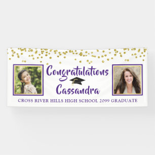 Banderoles Brosse Confetti Script Puis & Maintenant Photos Gr