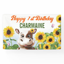 Brown vache tournesol fille premier anniversaire