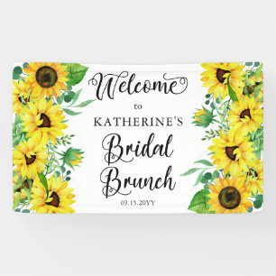 Banderoles Brunch nuptiale Douche Boho Sunflowers   Eucalyptu