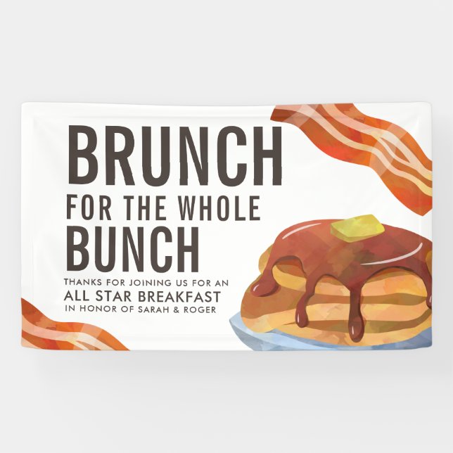 Banderoles BRUNCH POUR LE BUNCH | Petit déjeuner (Horizontal)