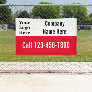 Banderoles Business Bright Red and White Votre logo ici