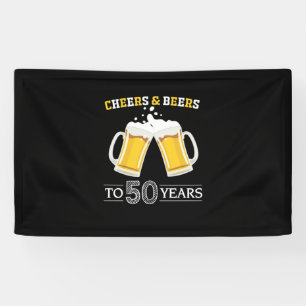 Banderoles Buveur de bière Applaudissements et bières pour 50