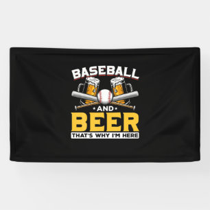 Banderoles Buveur de bière Baseball Humour de bière Anniversa
