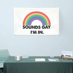 Banderoles Ça a l'air gay, je suis dans le mois de la fierté