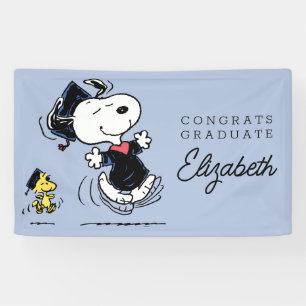 Banderoles cacahuètes   Snoopy & Woodstock Graduation
