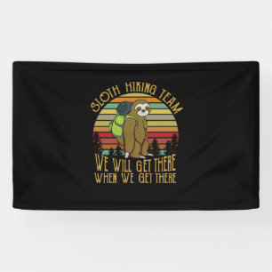 Banderoles Cadeau Camper   Équipe Vintage de Randonnée Sloth 