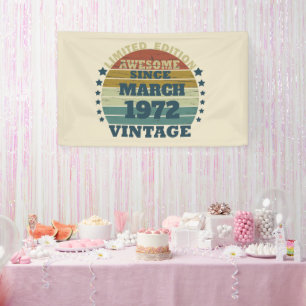 Banderoles Cadeau d'anniversaire vintage personnalisé
