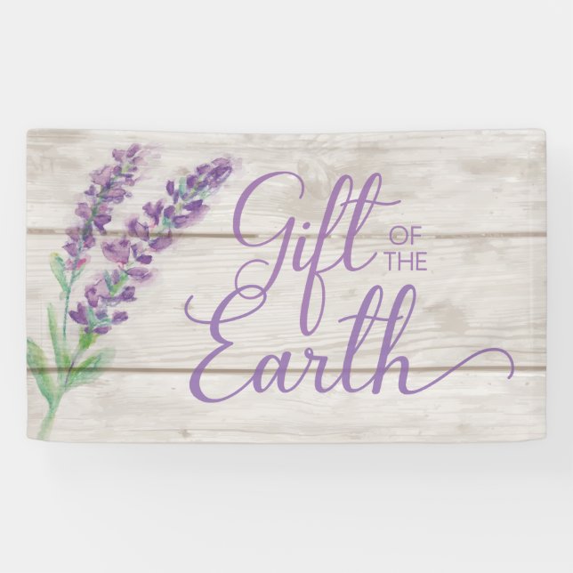 Banderoles Cadeau de lavande et en bois d'huiles essentielles (Horizontal)