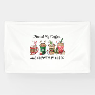 Banderoles Cadeau De Noël Alimenté Par Café Et Soirée De Noël