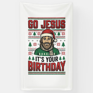 Banderoles Cadeau Jésus Noël Anniversaire Vintage T-Shirt