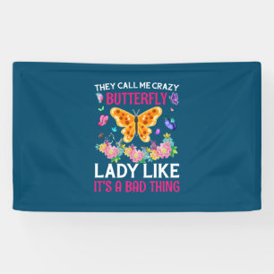 Banderoles Cadeau Papillon Ils M'Appelent Papillon Fou