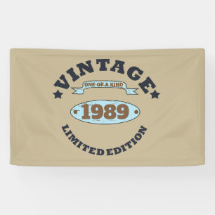 Banderoles Cadeau personnalisé vintage 30e anniversaire