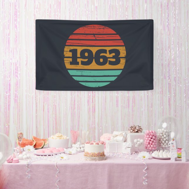 Banderoles Cadeaux d'anniversaire vintages personnalisés (Fête)