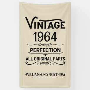 Banderoles Cadeaux de 60e anniversaire vintages personnalisés