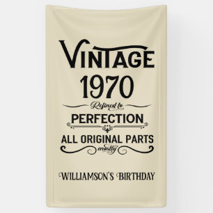 Banderoles Cadeaux de 60e anniversaire vintages personnalisés