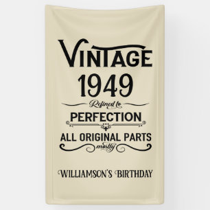 Banderoles Cadeaux de 75e anniversaire vintages personnalisés