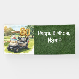 Banderoles Cadeaux de 80 ans pour golfeur golf