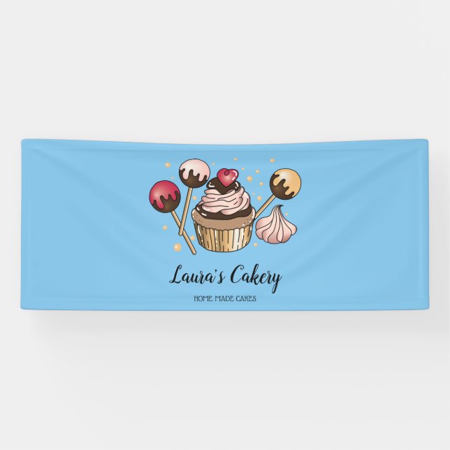 Banderoles Cakes & Sweets Cupcake Accueil Boulangerie Pâtisse (Horizontal)