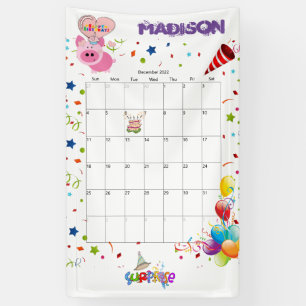 Banderoles Calendrier d'anniversaire Vinyl Happy Décembre 202