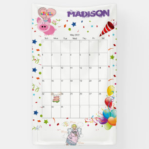 Banderoles Calendrier d'anniversaire Vinyl Happy mai 2022 Ban