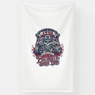 Banderoles Camion Monstre Crâne Tout-Terrain Patriotique 1776