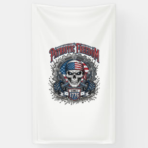 Banderoles Camion Monstre Crâne Tout-Terrain Patriotique 1776