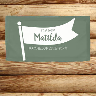 Banderoles Camp Bachelorette Forêt Vert Camping Drapeau