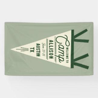Banderoles Camp Bachelorette Green Pennant