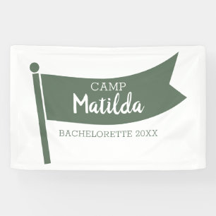 Banderoles Camp Bachelorette Mountain Drapeau vert Camping