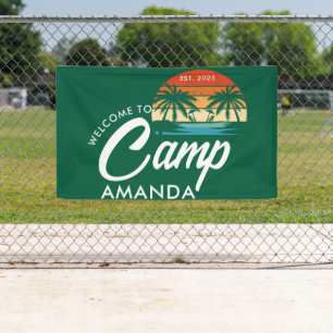 Banderoles Camp de plage personnalisé pour enterrement de vie