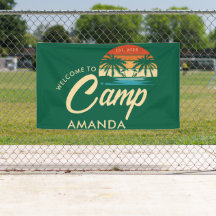 Camp de plage personnalisé pour enterrement de vie