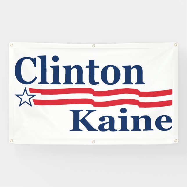Banderoles Campagne de Clinton Kaine (Horizontal)