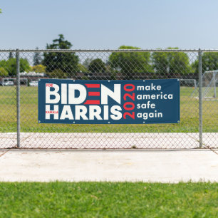 Banderoles Campagne électorale Biden Harris 2020 à l'intérieu