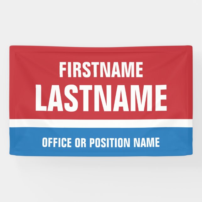 Banderoles Campagne électorale Bleu blanc rouge (Horizontal)