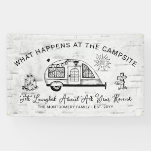 Banderoles Camping rustique personnalisé et amusant