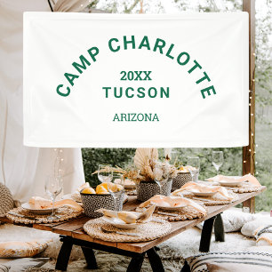 Banderoles Camping Thème Forêt Green Camp Crest Bachelorette