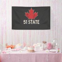 Canada 51e État Trump Drapeau américain et canadie
