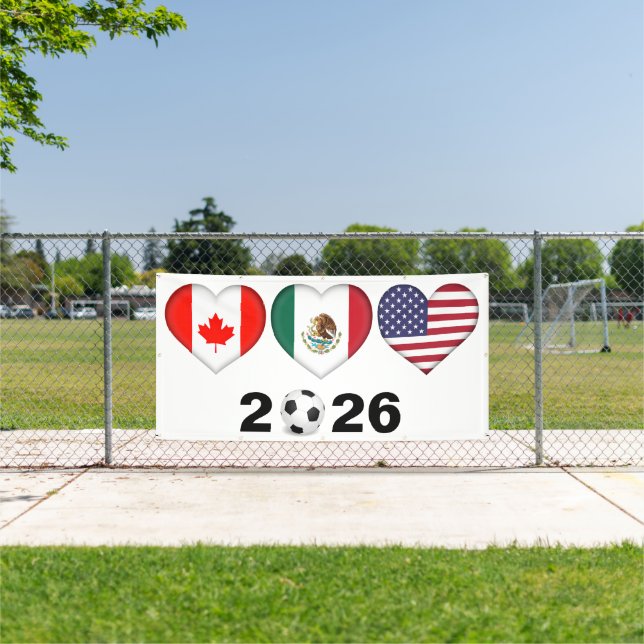 Banderoles Canada Mexique États-Unis accueillant le tournoi d (Insitu)