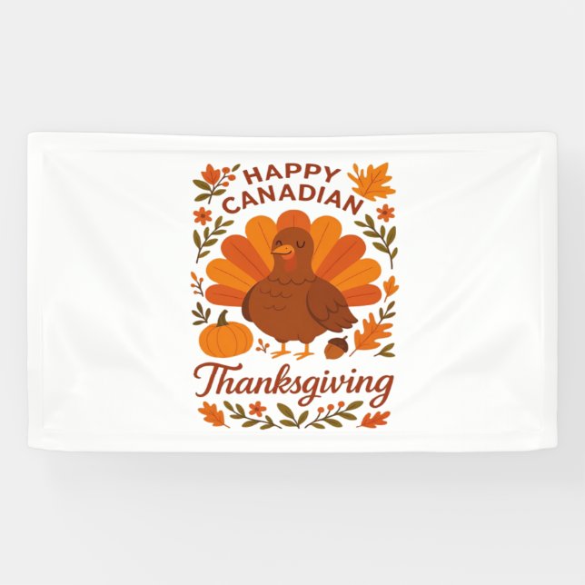 Banderoles Canadian Thanksgiving Automne Celebration Classiqu (Horizontal)