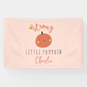 Banderoles cancer enfant fort petit citrouille Nom personnali