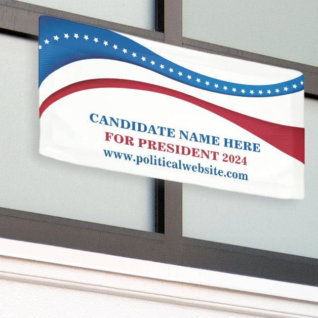 Banderoles Candidat aux élections politiques personnalisées 2 (Bâtiment extérieur)