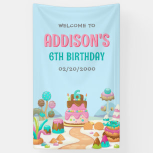 Banderoles Candy Sweet Girl's Candyland Anniversaire