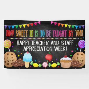 Banderoles Candy Sweet Theme Teacher Appréciation Week Banniè