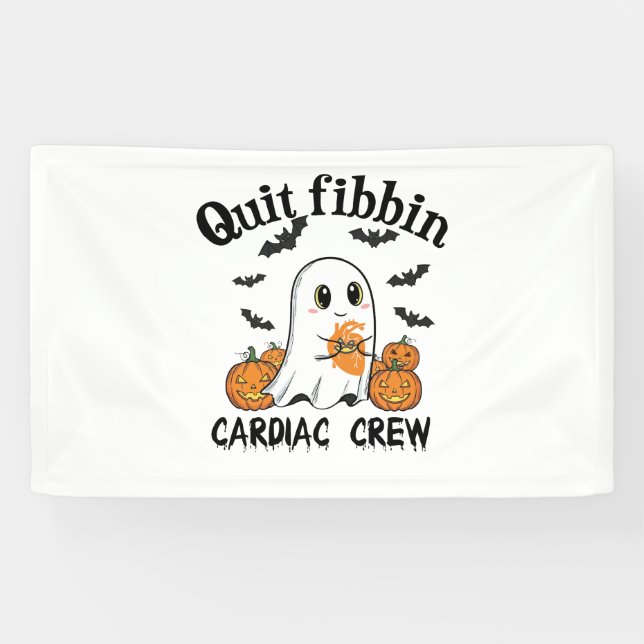 Banderoles Cardiac Crew Funny Boo-Ghost Citrouille (Horizontal)