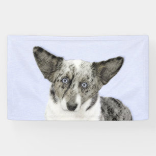 Banderoles Cardigan Welsh Corgi Peinture - Art Chien original