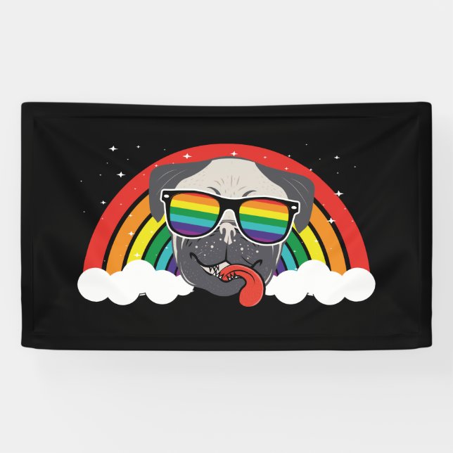 Banderoles Carlin arc-en-ciel mou (Horizontal)
