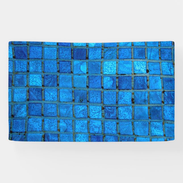 Banderoles Carrelage bleu sous-marin (Horizontal)
