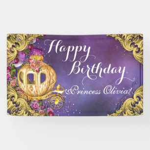 Banderoles Carrosse de Princesse de Conte de Fées Anniversair