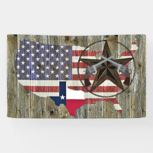 Banderoles Carte du drapeau de l'État de Texas Lone Star