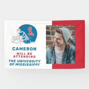 Banderoles Casque Ole Miss Football   Bleu clair